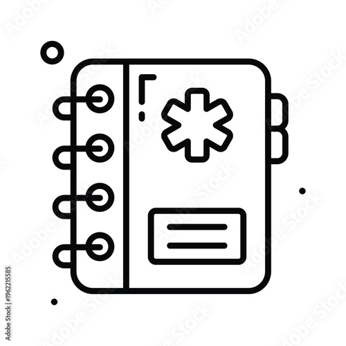 Trendy line icon for hospital directory and navigation system