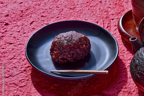 Tableau sur toile Ohagi / Botamochi (おはぎ/ぼたもち) - Japanese Sweet Rice Balls on Plate
