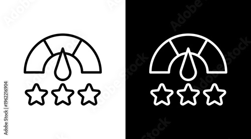Credit Score White Icon Set Design