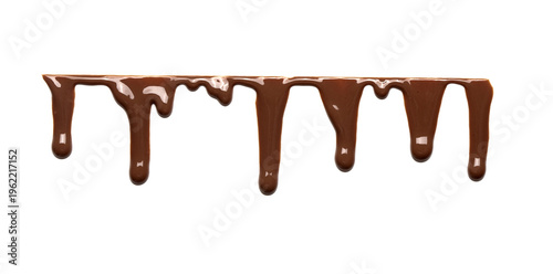 Melted chocolate on white b...