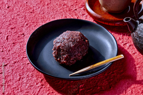 Принти на полотні Ohagi / Botamochi (おはぎ/ぼたもち) - Japanese Sweet Rice Balls on Plate