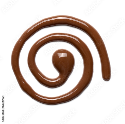 Swirl of melted chocolate o...