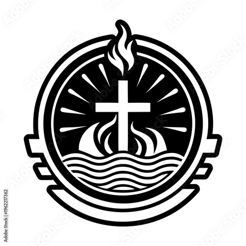 Foto Baptismal symbol glyph style icon