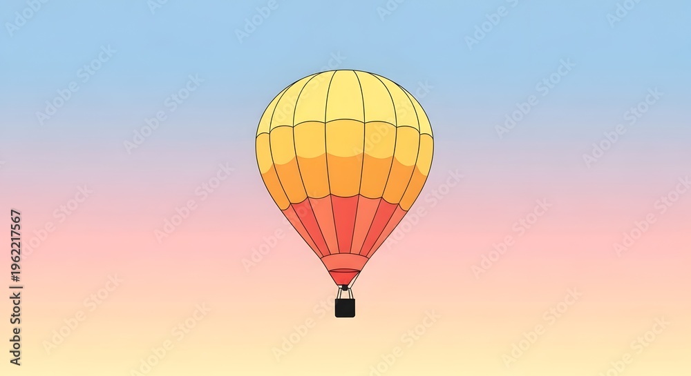 Obraz premium Hot air balloon flying in sky.