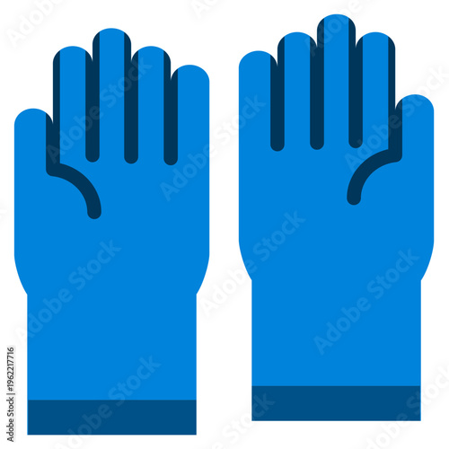 Two Flat Designd white gloves side by side
