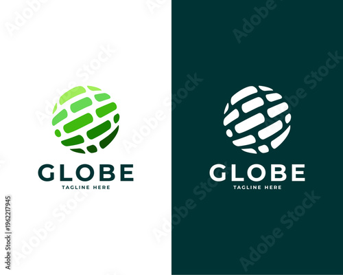 globe logo design template illustration