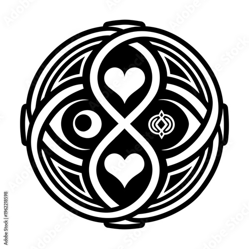 A filled style icon of soulmate symbol symbol