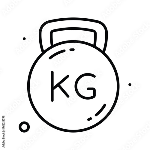 Modern line icon representing weight measurement and health tracking
