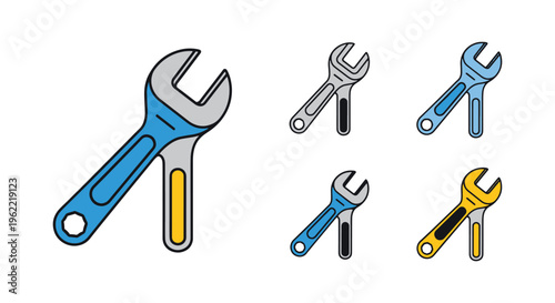 Ratchet Line art vector set creative abstract