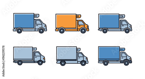 Refrigerated Van Line art clean abstract colorful shapes