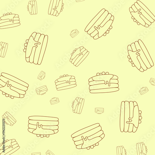 Breakfast pancakes artful useful trendy stylish design vector Illustration gorgeous colorful background