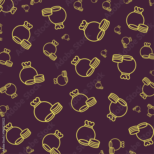 Money bag artful useful trendy stylish design vector Illustration gorgeous colorful background