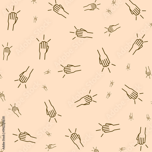 Hand up artful useful trendy stylish design vector Illustration gorgeous colorful background