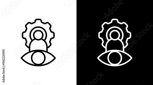 Corporate Vision White Icon Set Design