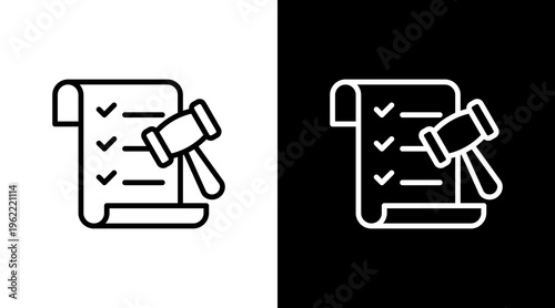 Compliance Checklist White Icon Set Design