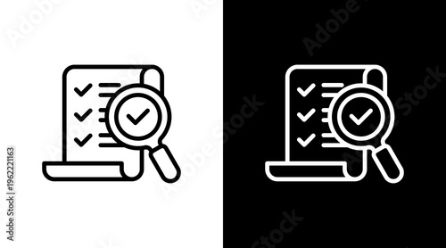 Internal Audit White Icon Set Design