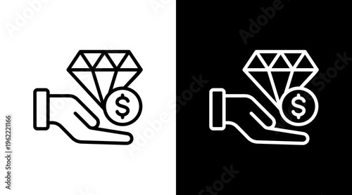 Value Proposition White Icon Set Design