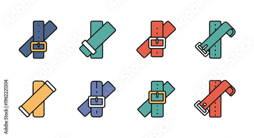 Shoulder strap Line art vector abstract simple graphic