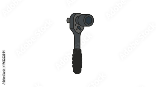 Black handheld microphone device closeup.