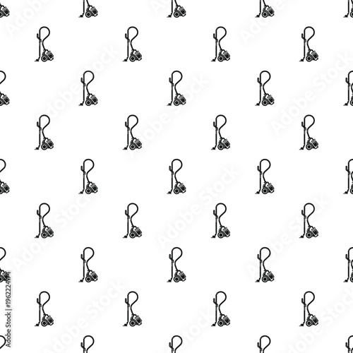 Vacuum cleaners forming seamless pattern, representing cleaning, hygiene, and domestic work