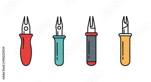 Nibbling Tool Line art vector creative abstract