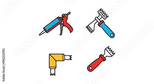 Sealant Tool Line art vector clean simple illustration