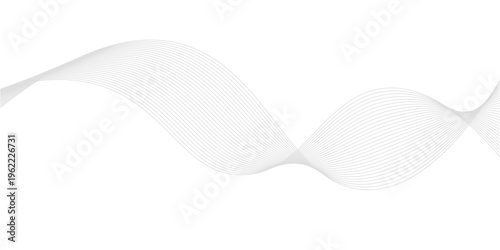 abstract white flowing wave ribbon on light background with smooth curves minimal clean modern design banner template