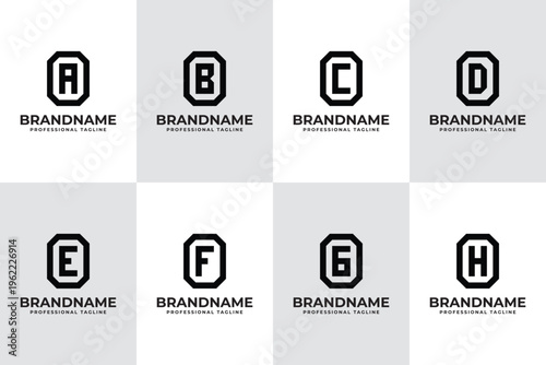 Tableau sur toile Letters OA OB OC OD OE OF OG OH Monogram Logo Set, great for AO BO CO DO EO FO G