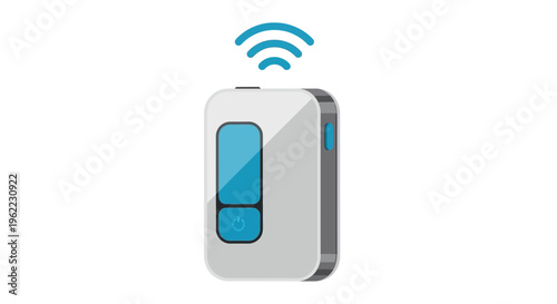 Portable Wi-Fi Hotspot Device with Wireless Signal Waves - Mobile Internet Connectivity and Global Network Access