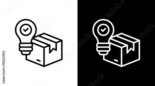 Product Innovation White Icon Set Design