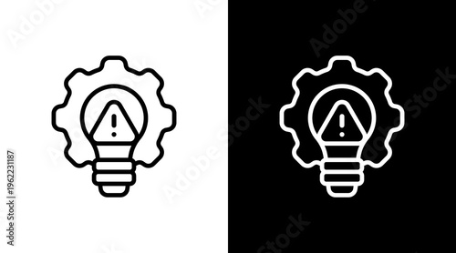 Disruptive Innovation White Icon Set Design