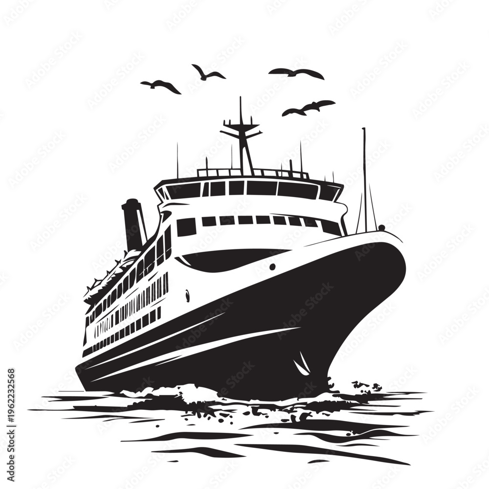 Fototapeta premium ship on the sea