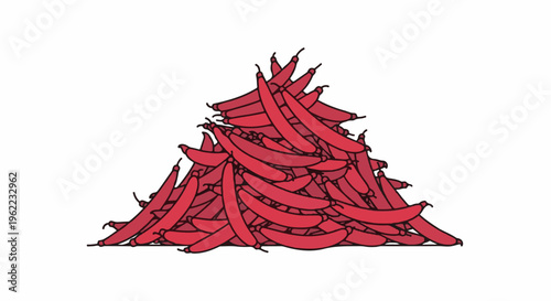 A large pile of red beans against a white background