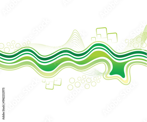 abstract artistic creative green eco wave background.eps