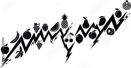 Fruit and Vegetable Health Meter A Vibrant Display of Nutritional Powerhouses