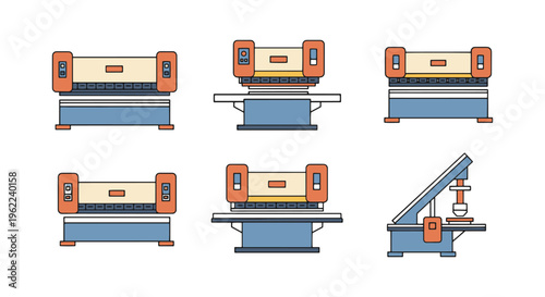 Sheet Metal Brake Line art abstract colorful pattern vector