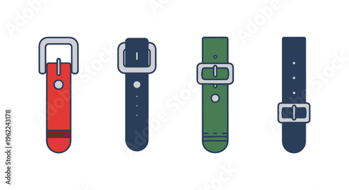 Strap Line art vector set modern abstract clean shapes