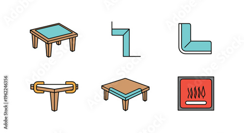 Table Protector Line art abstract clean illustration vector