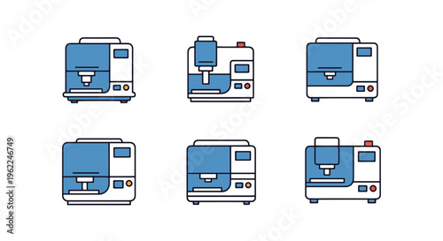 PCR Machine Line art vector abstract simple design
