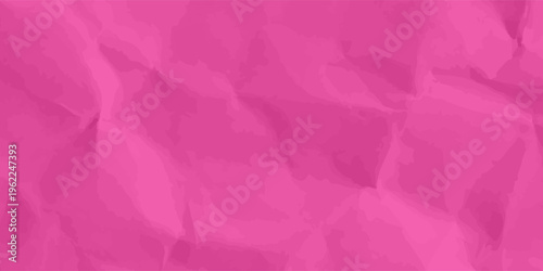 Crumpled pink paper texture background with realistic wrinkles and slightly rough fine details
