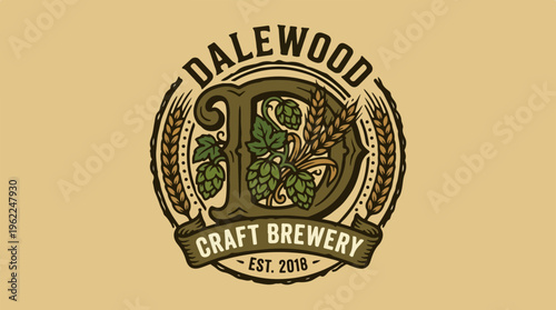 Dalewood Craft Brewery Logo Sign.