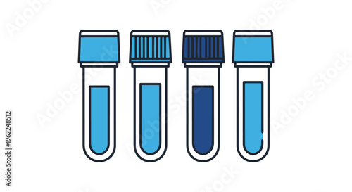 PCR Tube Line art vector set creative abstract simple