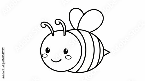 Cute cartoon bee illustration