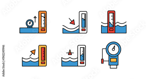 Tidal Gauge Line art vector abstract colorful pattern