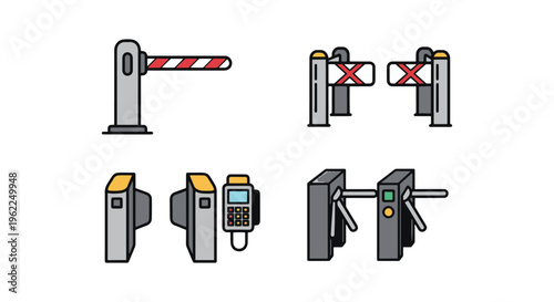 ticket barrier Line art vector creative graphic abstract