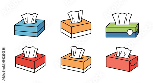 Tissue Box Line art vector abstract simple pattern illustration