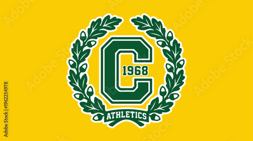 Green Athletics Letter Logo.