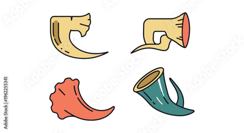 Triton Horn Line art vector modern abstract creative