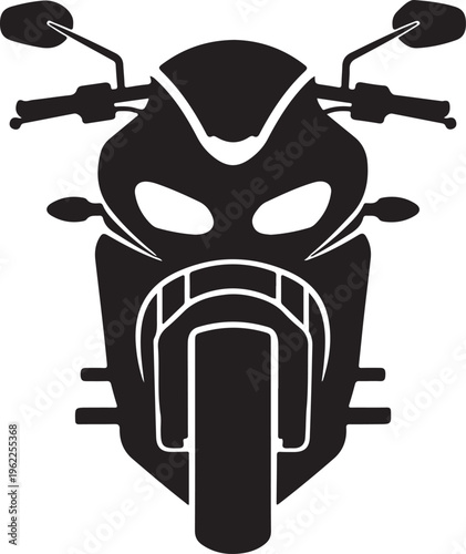 Motorcycle icon. Superbike, sportbike, high-performance bike. Vector icon isolated on white background.