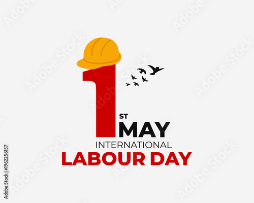 Happy Workers Day.1st May. International Labour Day. Holiday concept. Template for background with banner, poster and card. Vector illustration.
